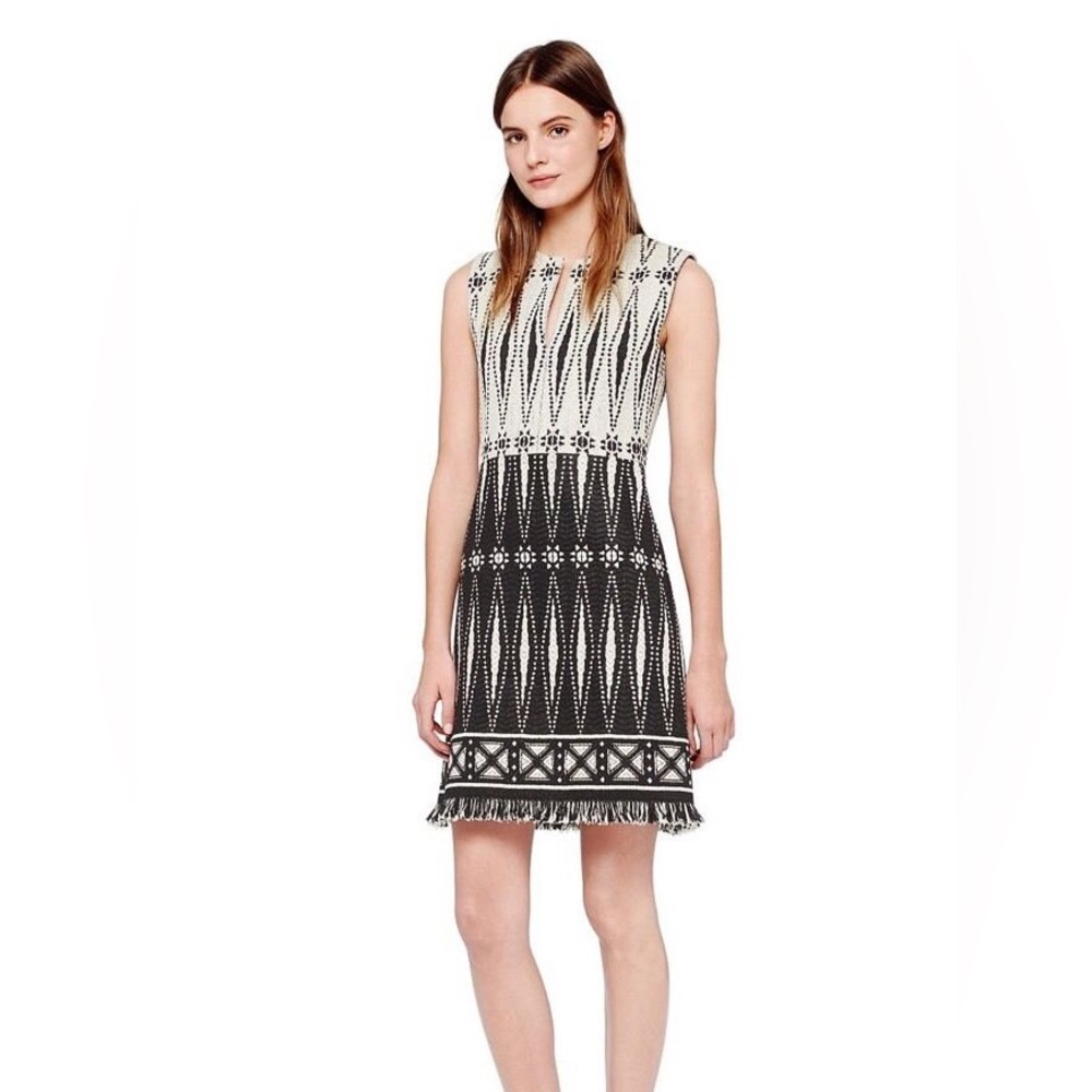 Tory Burch Mini Fringe Dress Savora Tweed
